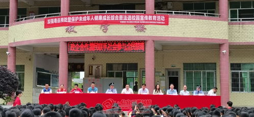 两度一率大提升 平安建设宣传活动走进钱排镇中心小学4月24日上午,信宜市公安局联合信宜市禁毒办 司法局 城管执法局 钱排镇政府 钱排村委会等,在县域副中心钱排镇开展以禁毒暨未成年人保护为主题的平安